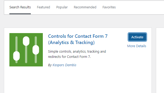 controls for contact form 7 and analytics and tracking wp plugin
